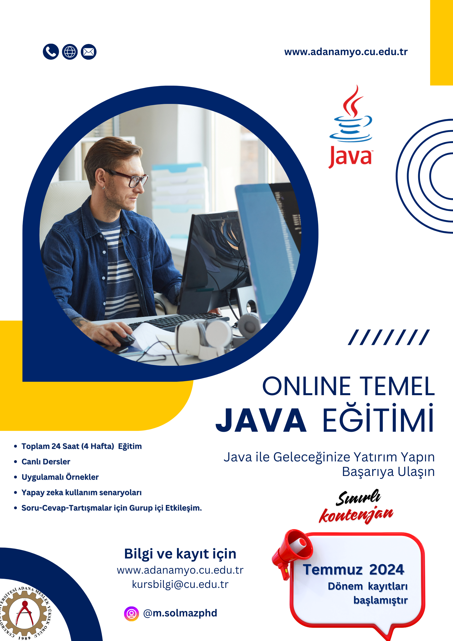 Yaz Dönemi Kursları Başlıyor: Temel Java Eğitimi